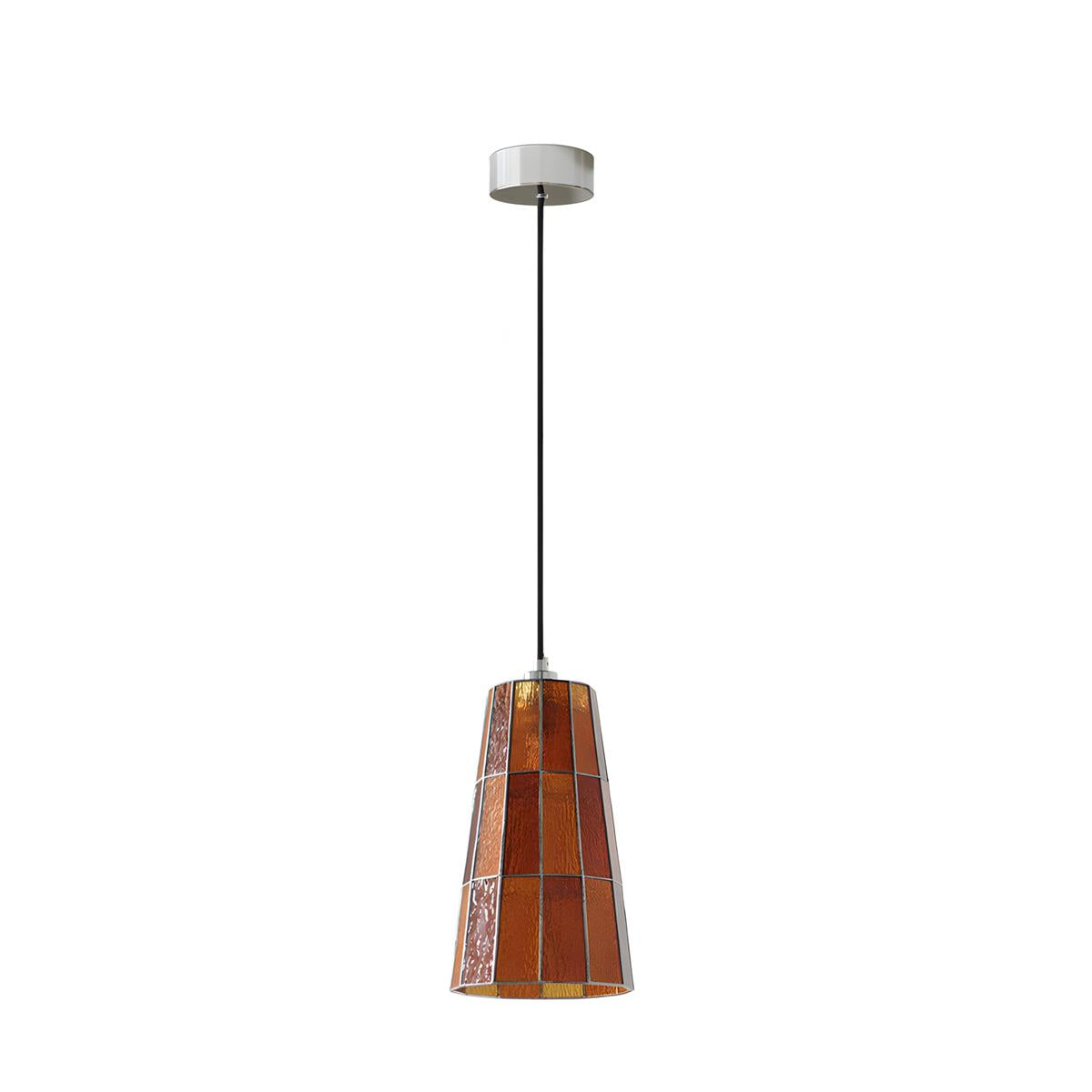 Fun Guy Curated Mouth-Blown Frosted Glass Pendan – Model B Dia 17cm x H 29cm  ∅ 6.7 x H 11. finish configuration #1