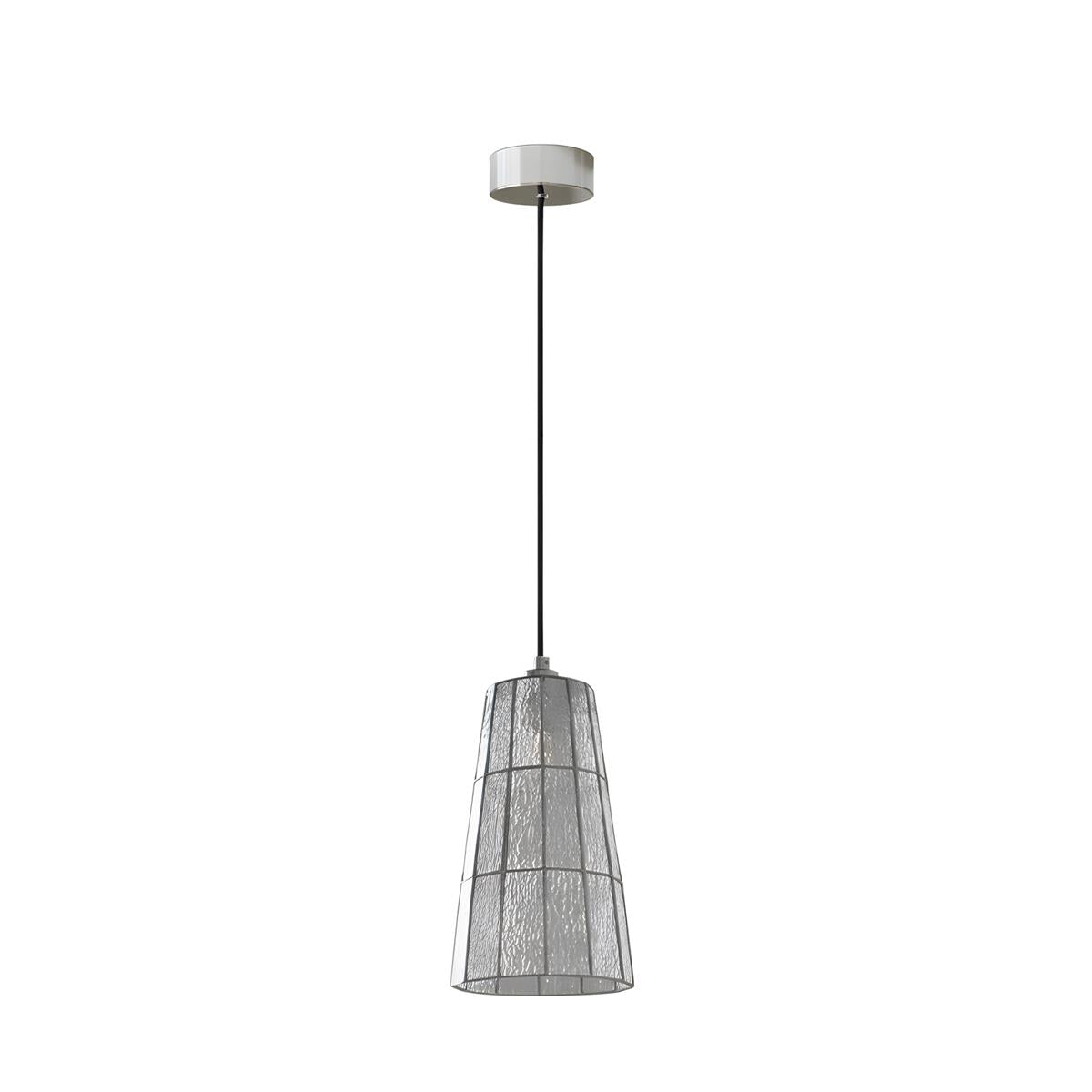 Fun Guy Curated Mouth-Blown Frosted Glass Pendan – Model B Dia 17cm x H 29cm  ∅ 6.7 x H 11. finish configuration #1 #2