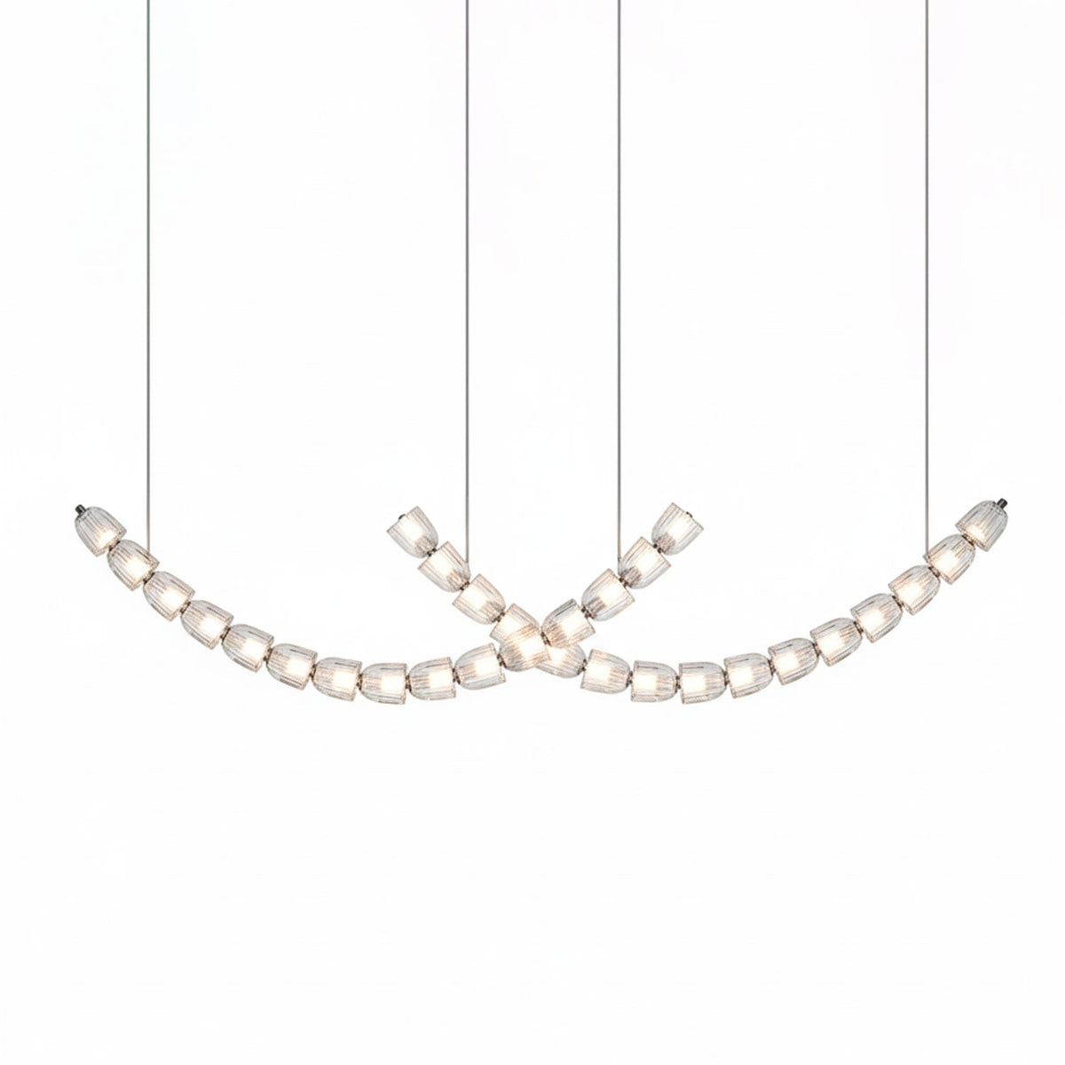 The Gabriel Curved LED Curated K9 Bohemian Cryst – dimensional scale reference #1