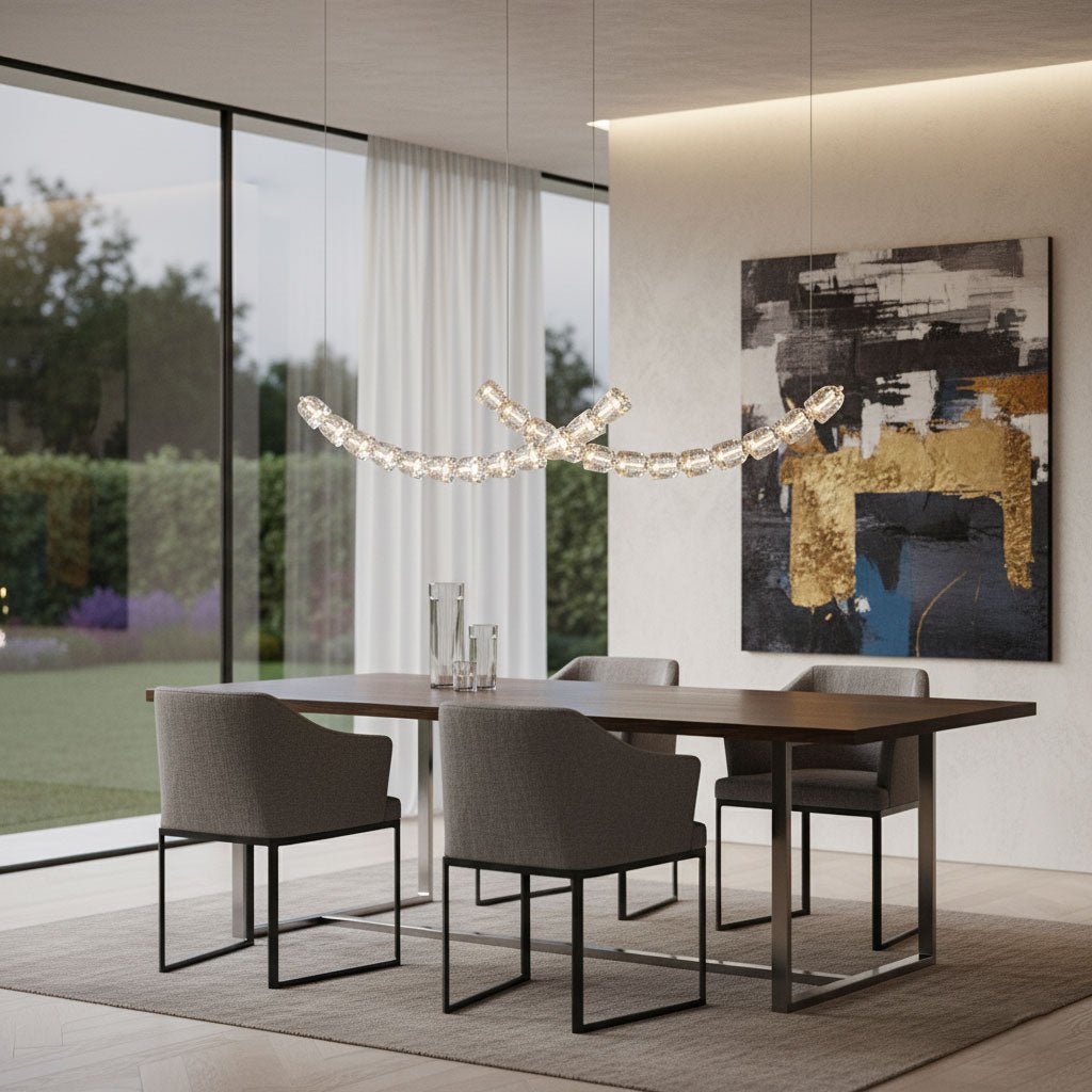 The Gabriel Curved LED Curated K9 Bohemian Cryst – handcrafted surface texture