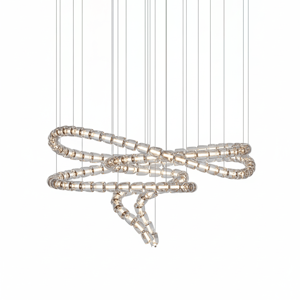The Gabriel Spiral LED Curated K9 Bohemian Cryst – architectural ceiling profile #1