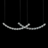 The Gabriel Curved LED Curated K9 Bohemian Cryst – unlit natural material contrast