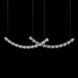 The Gabriel Curved LED Curated K9 Bohemian Cryst – side angled contour profile