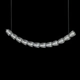 The Gabriel Curved LED Curated K9 Bohemian Cryst – spatial dining room perspective