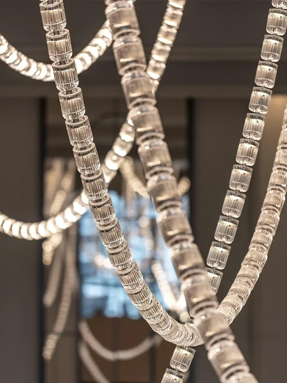 K9 Bohemian Crystal craftsmanship detail on The Gabriel Knot LED Curated K9 Bohemian Crystal