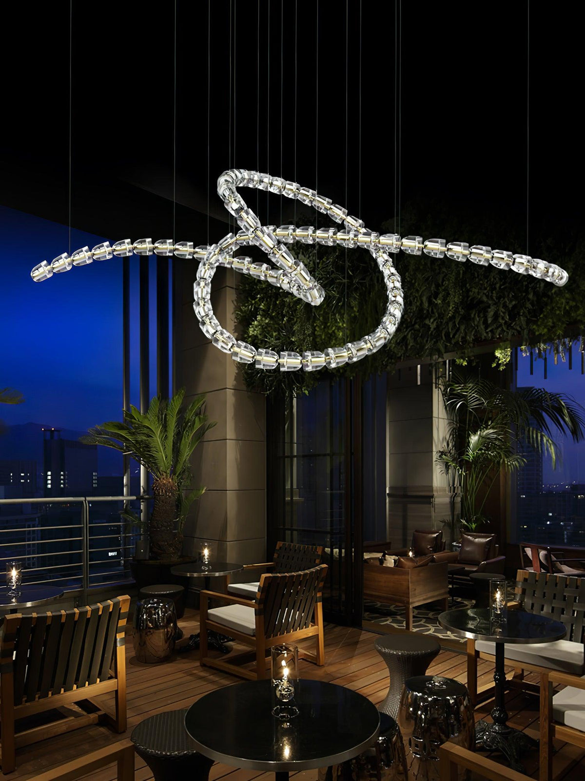 The Gabriel Branch LED Curated K9 Bohemian Cryst – unlit natural material contrast