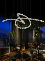 The Gabriel Branch LED Curated K9 Bohemian Cryst – unlit natural material contrast