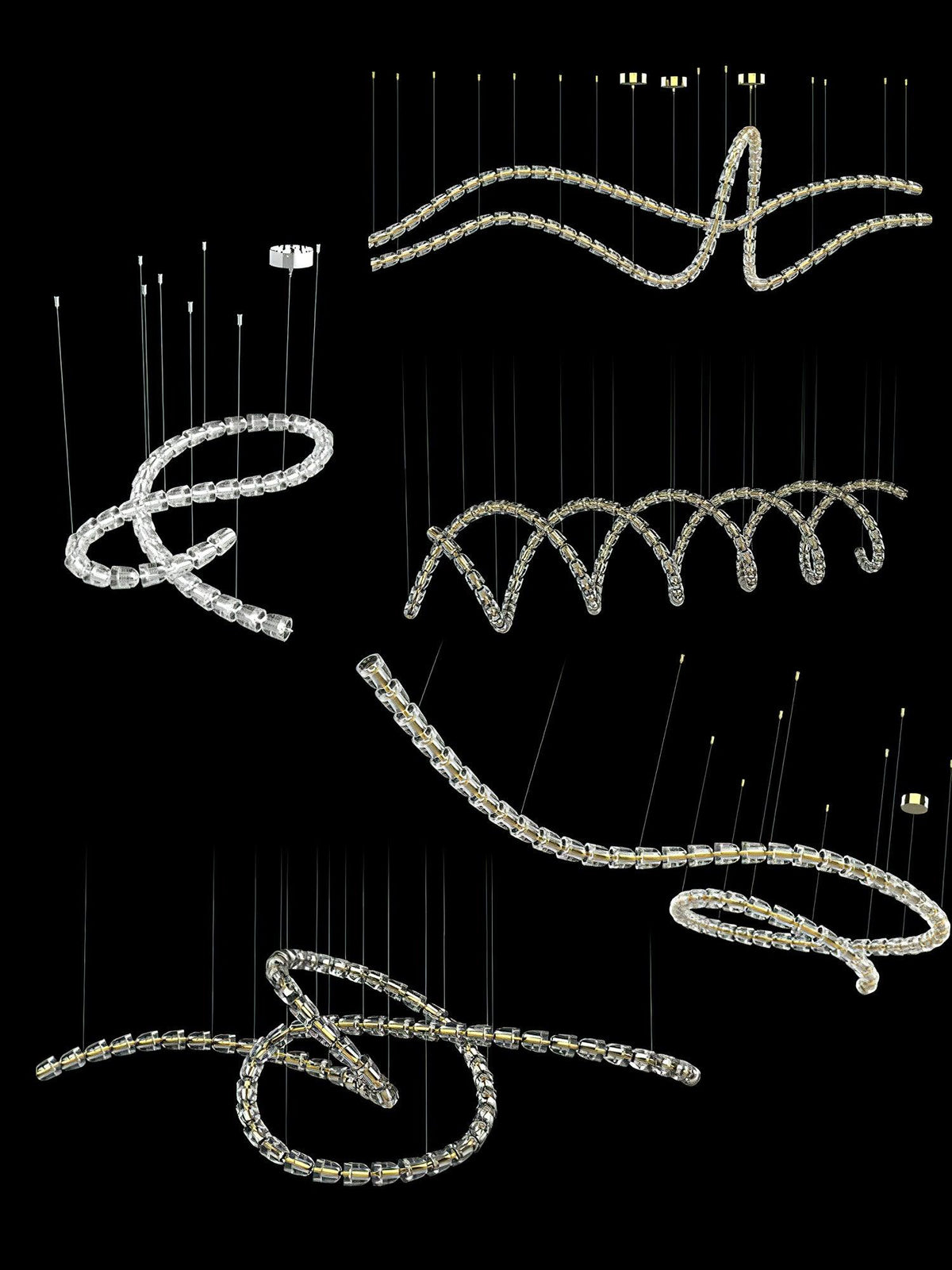 The Gabriel Branch LED Curated K9 Bohemian Cryst – architectural ceiling profile