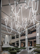 The Gabriel Branch LED Curated K9 Bohemian Cryst installed in residential dining space