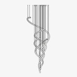The Gabriel Spiral LED Curated K9 Bohemian Cryst – unlit natural material contrast