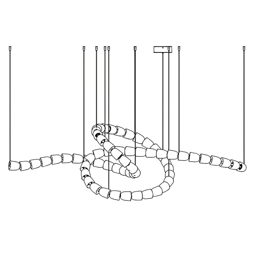 The Gabriel Twist LED Curated K9 Bohemian Crysta – architectural ceiling profile