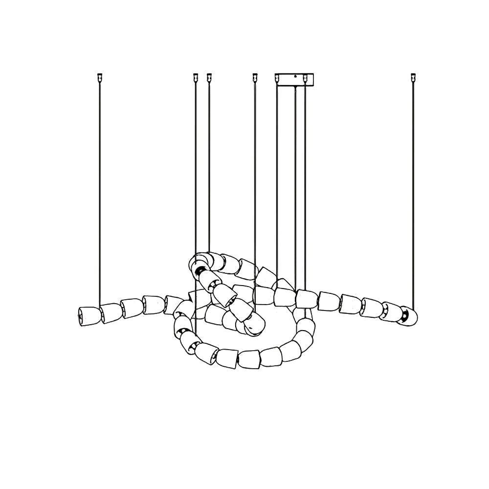 The Gabriel Twist LED Curated K9 Bohemian Crysta – structural canopy joint detail