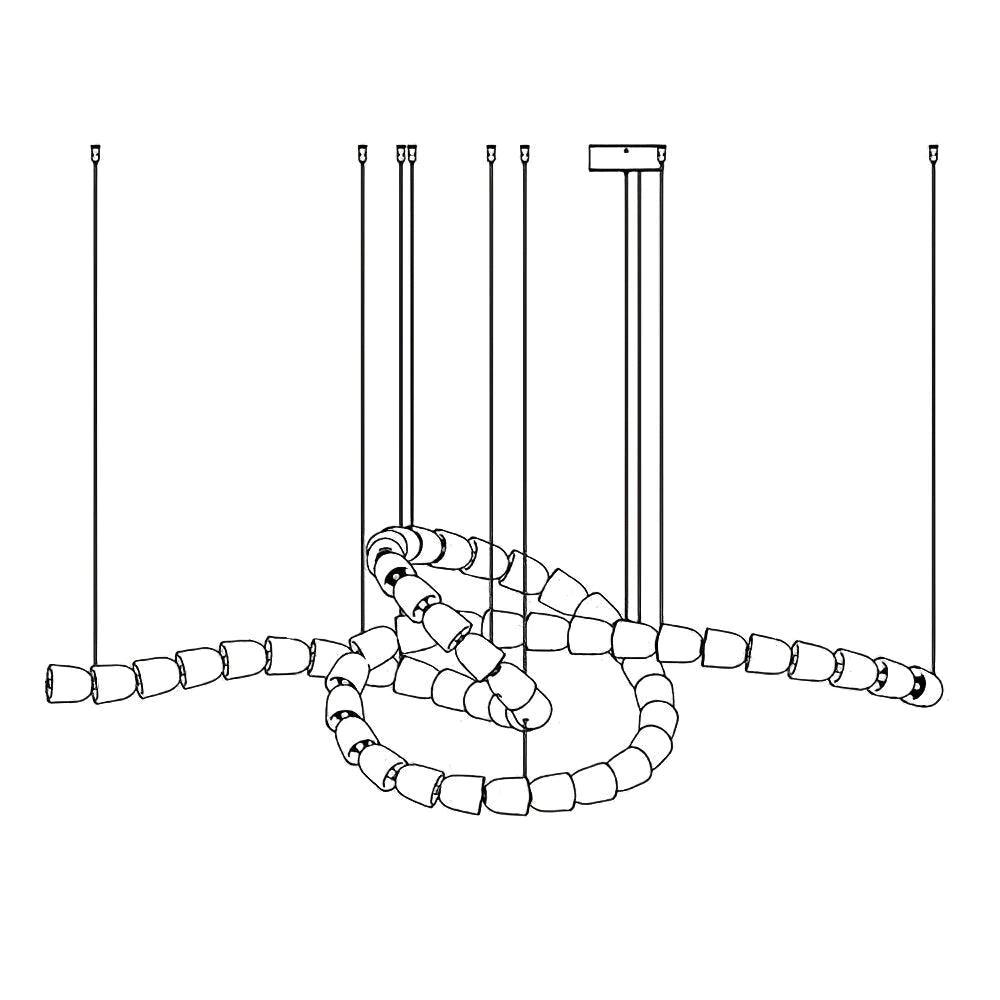 The Gabriel Twist LED Curated K9 Bohemian Crysta – dimensional scale reference