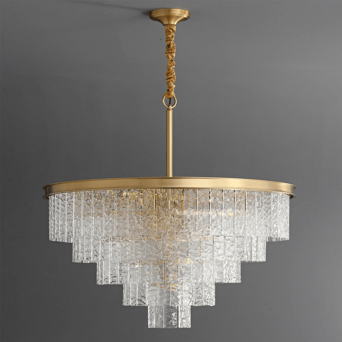 Gaia Round Curated Mouth-Blown Frosted Glass Cha – architectural ceiling profile