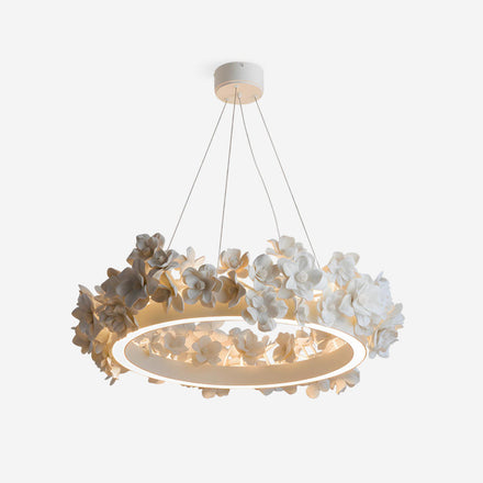 Gardenia Loop Curated Iron & Glass Chandelier