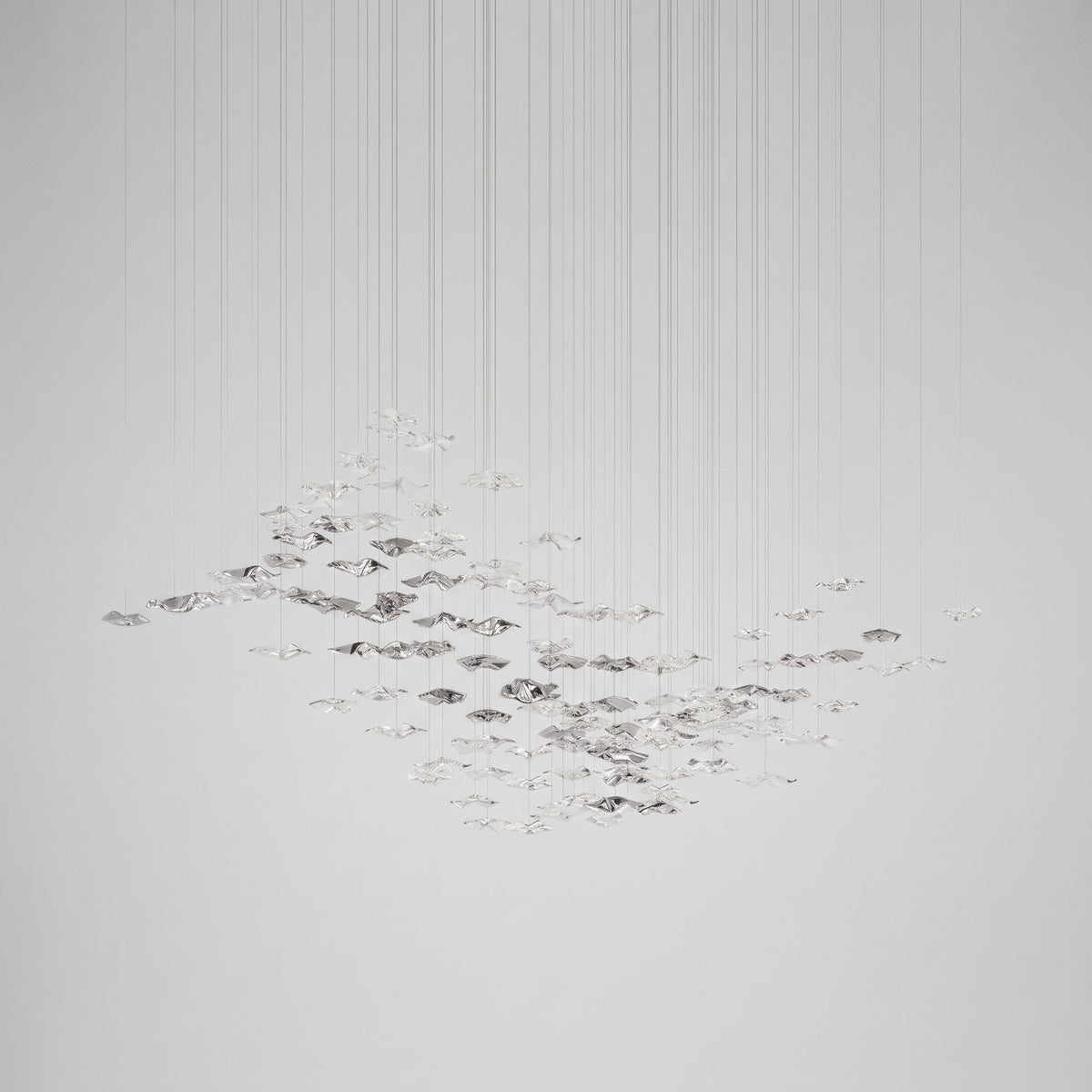 Tidal Art Glass Chandelier – Ambient Illumination in Luxury Interior Setting View 18