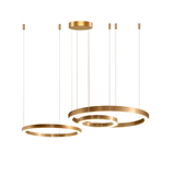 Ring LED Curated Optical Acrylic Chandelier – full fixture elevation view #1