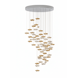 Tidal Art Glass Chandelier – Ambient Illumination in Luxury Interior Setting View 20