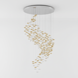 Tidal Art Glass Chandelier – Ambient Illumination in Luxury Interior Setting View 24