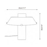 Geo Curated Finished Iron Table Lamp – macro detail view