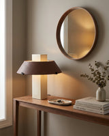Geo Curated Finished Iron Table Lamp – dimensional scale reference