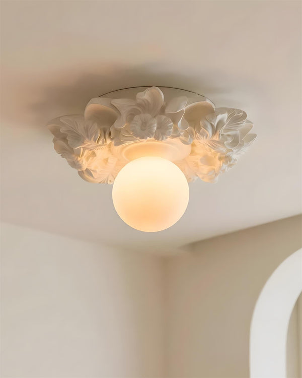 Gildara Curated Iron & Glass Flush Mount Ceiling