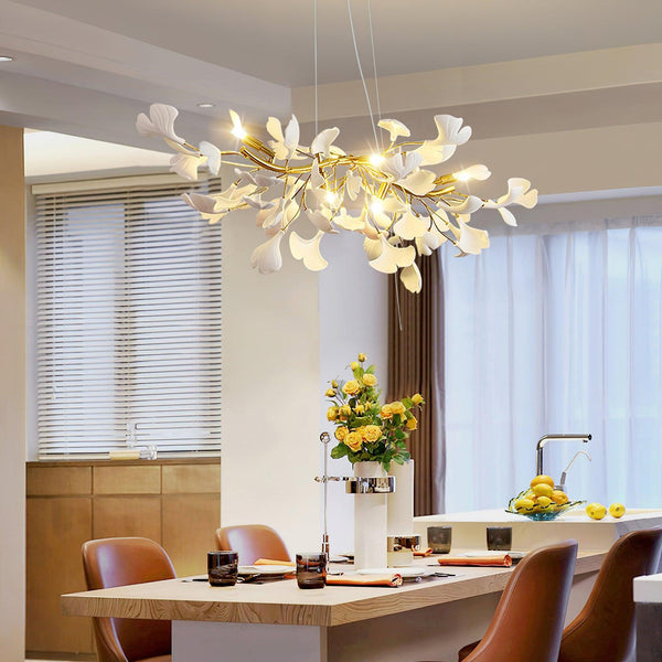 Gingko Curated Hand-Thrown Ceramic Chandelier