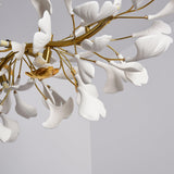 Gingko Curated Hand-Thrown Ceramic Chandelier – macro detail view #1