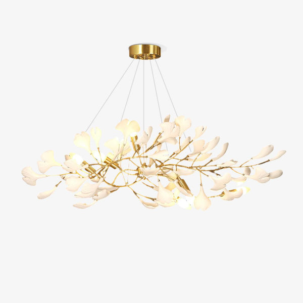 Gingko Curated Solid Brass Chandelier