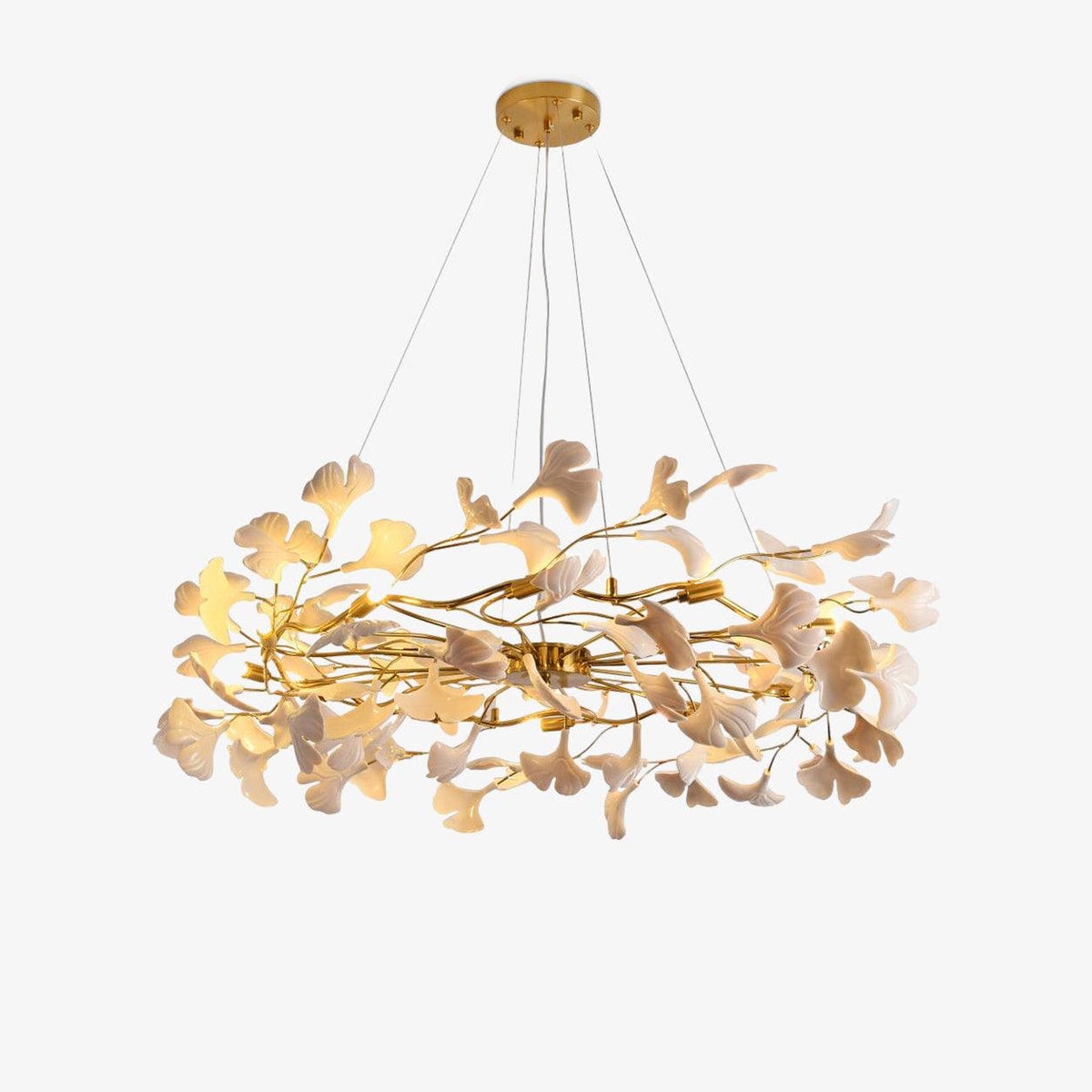 Gingko Ring Chandelier – Handcrafted Architectural Luxury Lighting Fixture