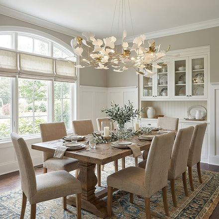Gingko Curated Hand-Thrown Ceramic Chandelier