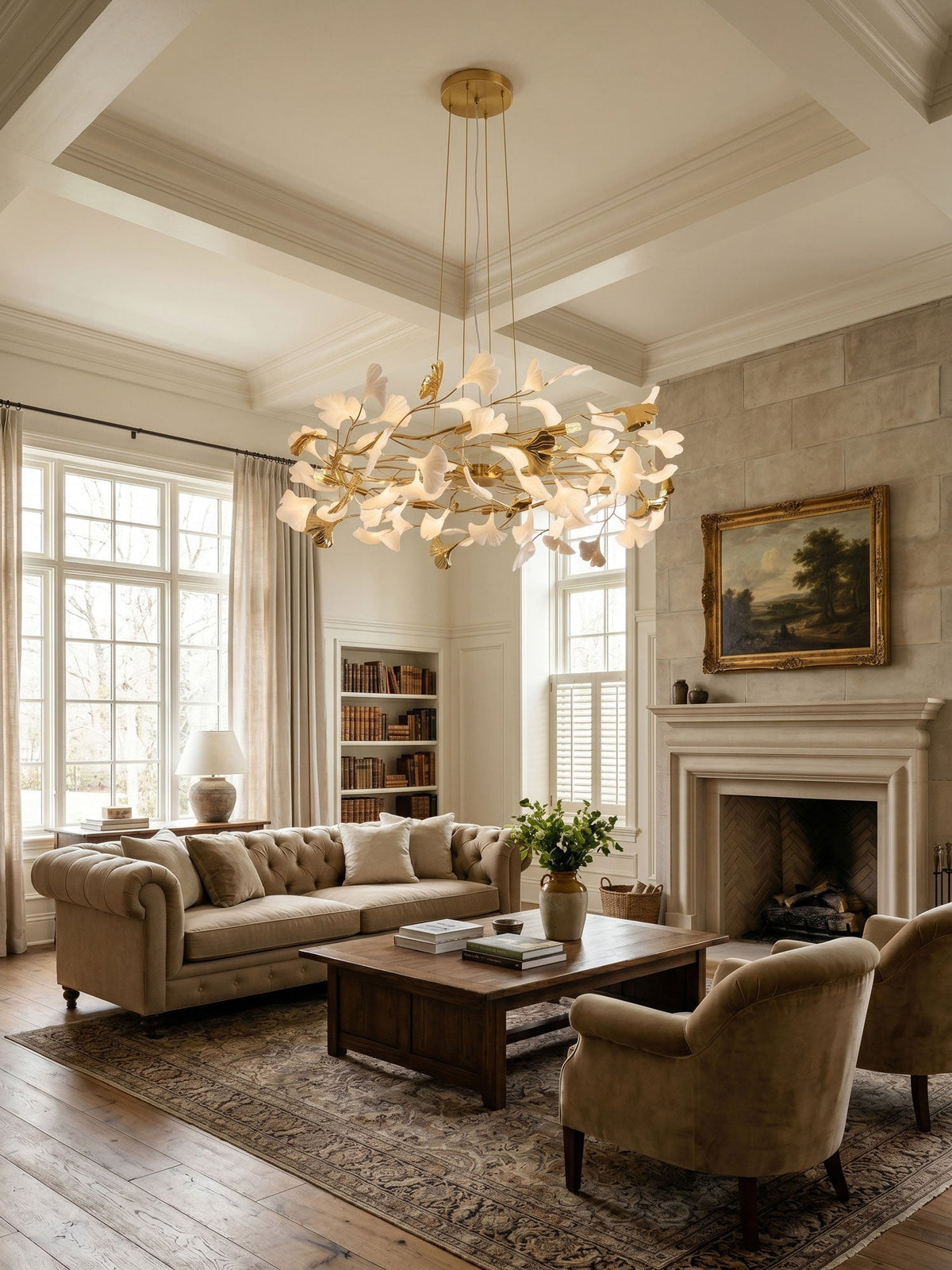 Gingko Ring Chandelier – Ambient Illumination in Luxury Interior Setting View 4