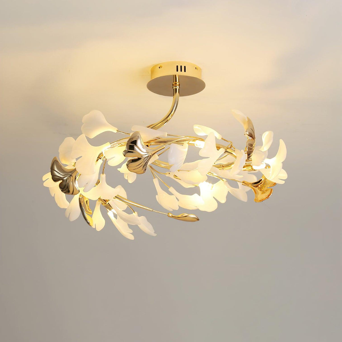 Gingko Rotating Flush Mount – Ambient Illumination in Luxury Interior Setting View 19