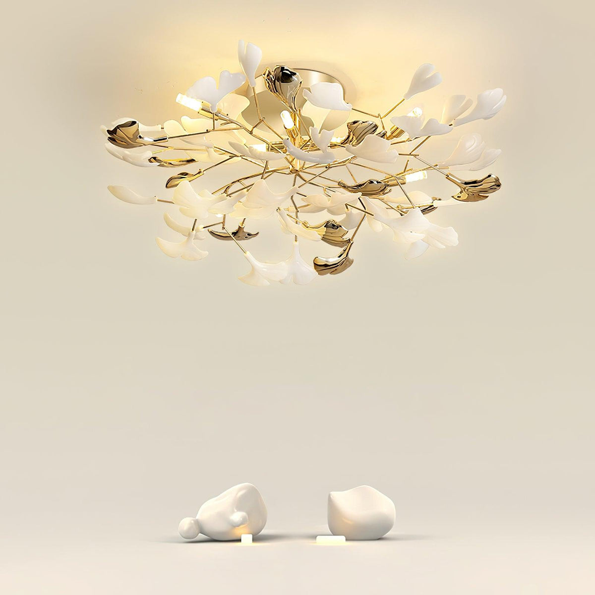 Gingko Rotating Flush Mount – Ambient Illumination in Luxury Interior Setting View 9