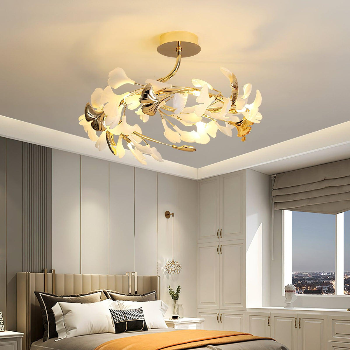 Gingko Rotating Flush Mount – Ambient Illumination in Luxury Interior Setting View 12