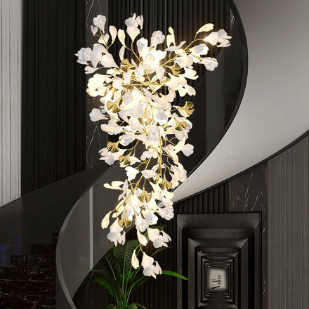 Gingko Curated Hand-Thrown Ceramic Chandelier