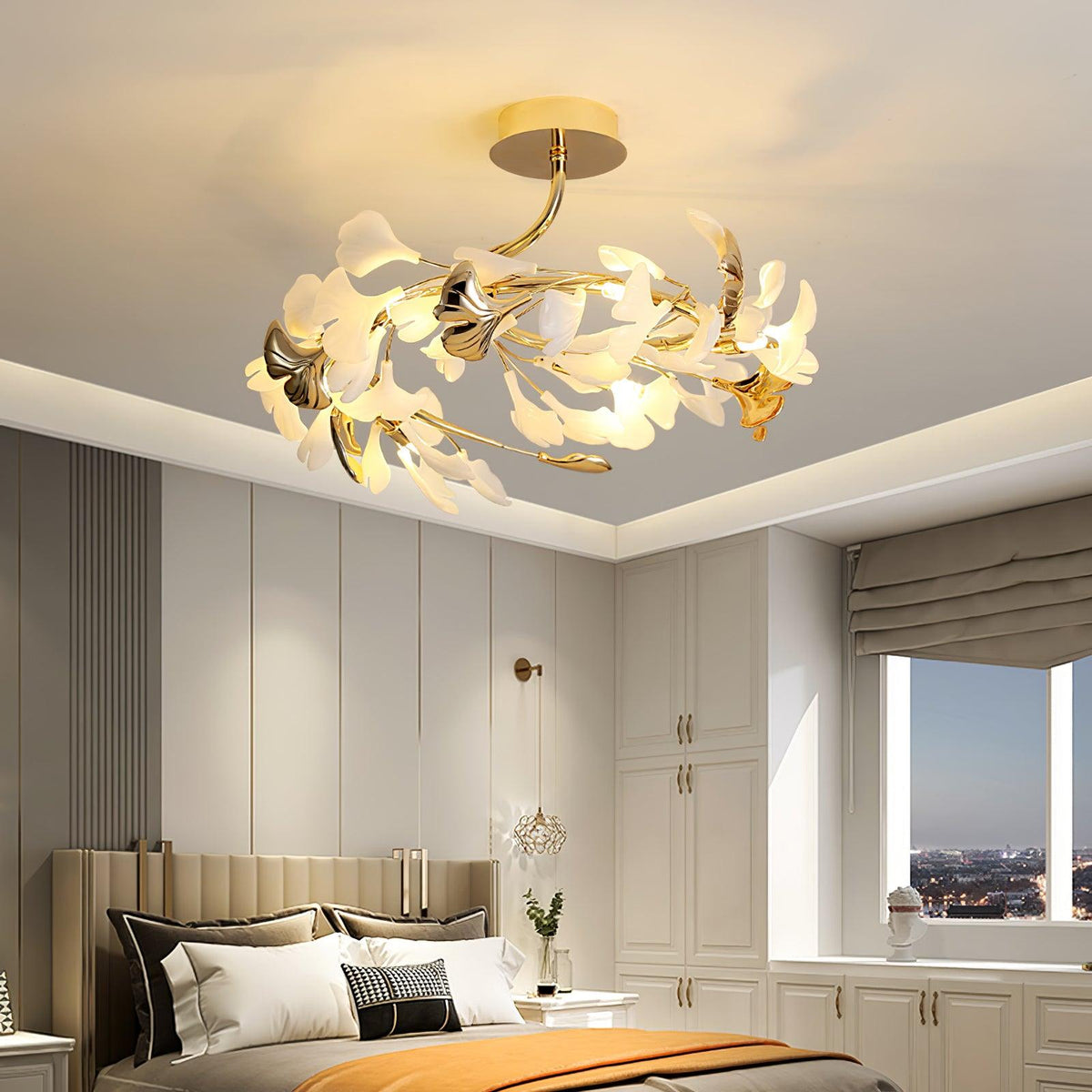 Gingko Rotating Flush Mount – Ambient Illumination in Luxury Interior Setting View 7