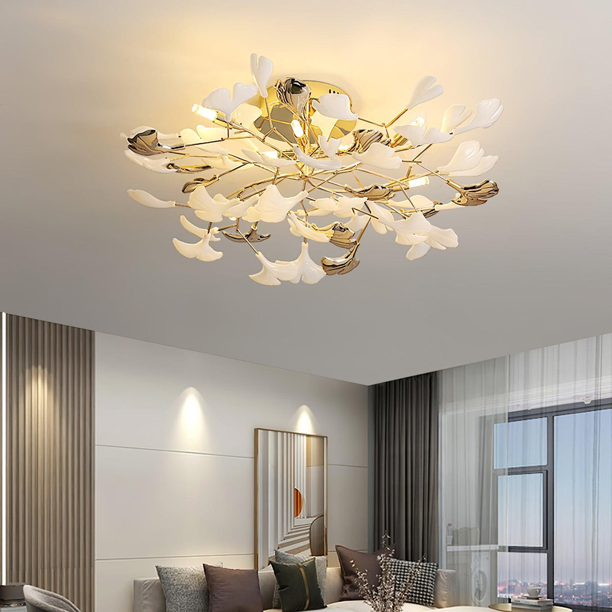 Gingko Rotating Flush Mount – Ambient Illumination in Luxury Interior Setting View 3