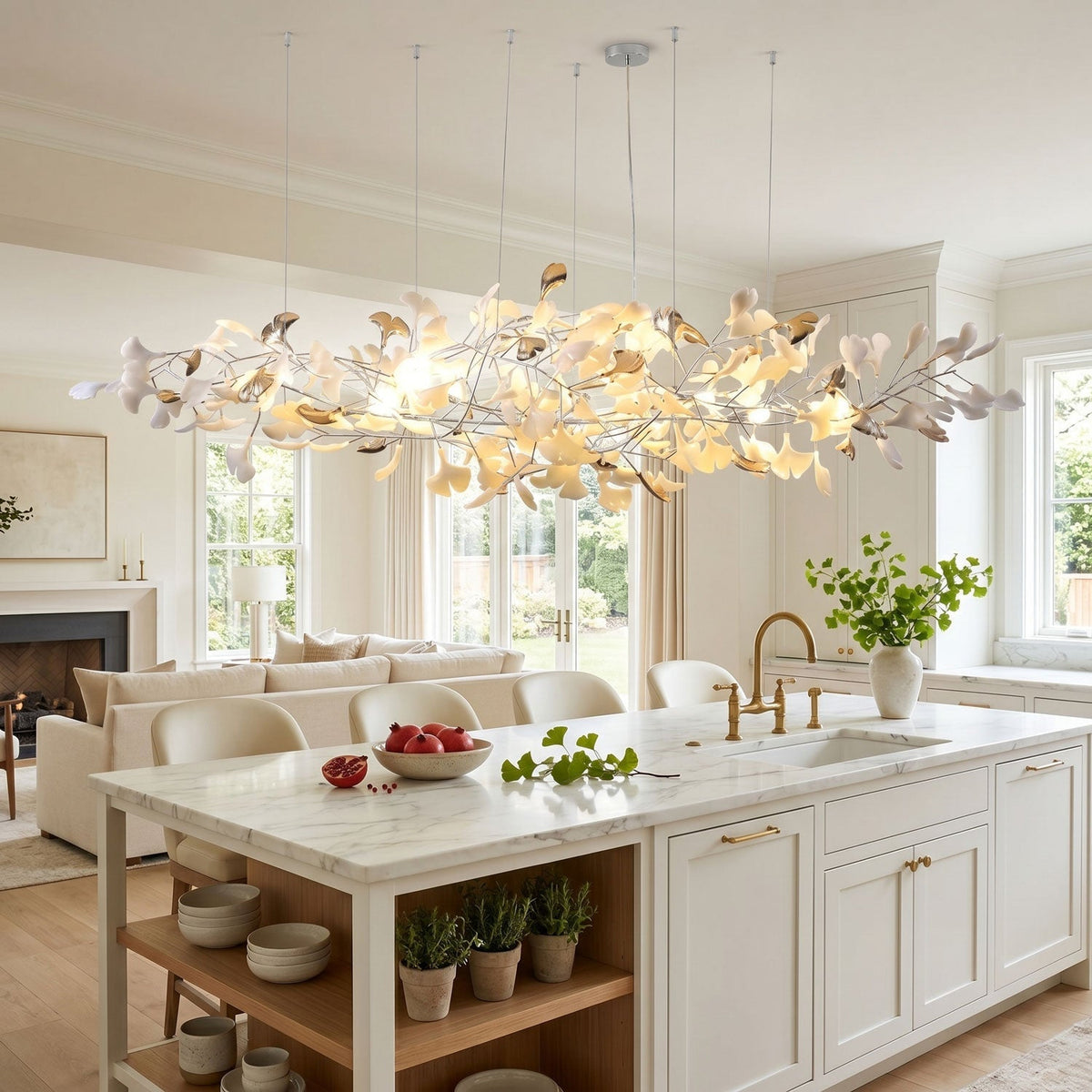 Ginkgo Cloud Chandelier – Ambient Illumination in Luxury Interior Setting View 4