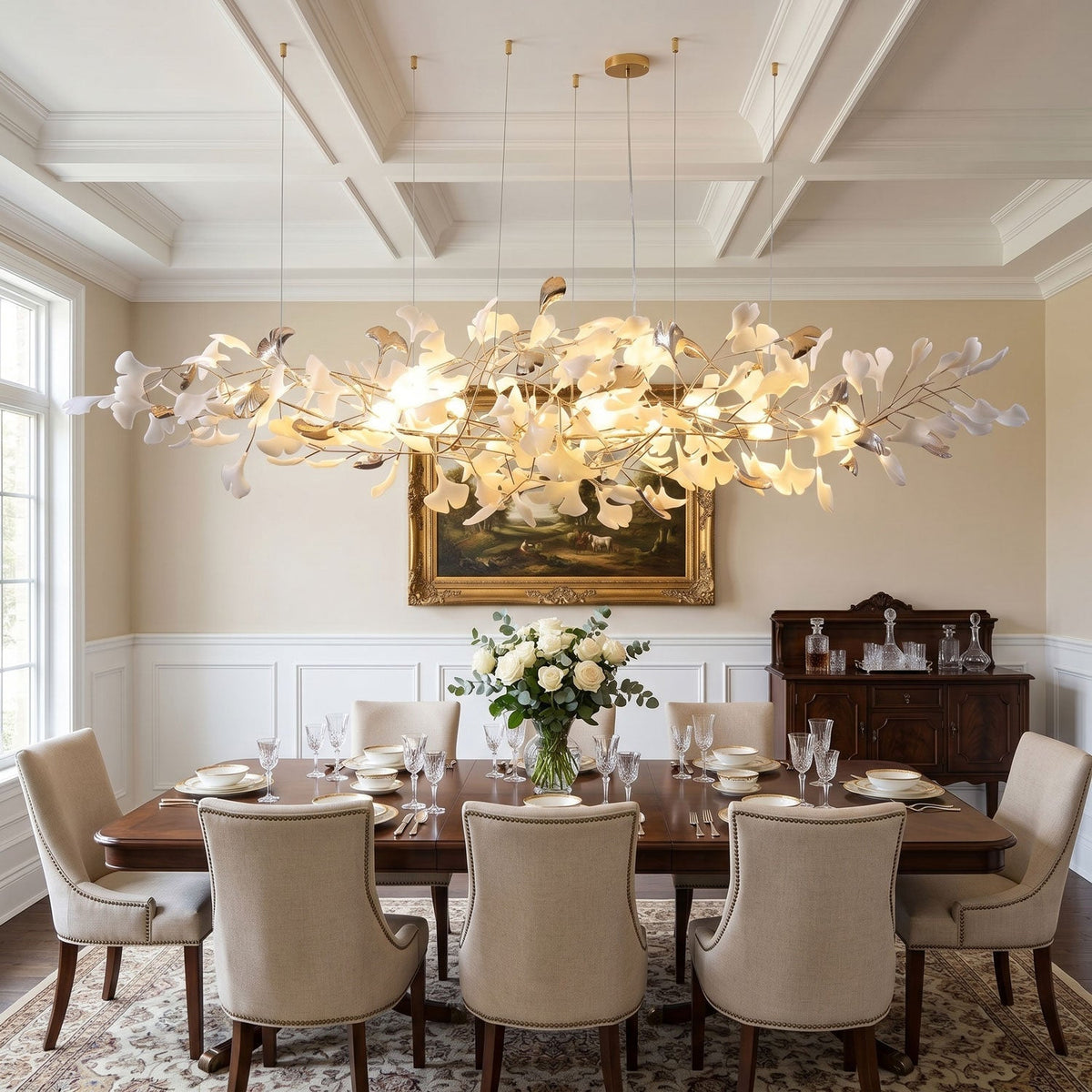 Ginkgo Cloud Chandelier – Ambient Illumination in Luxury Interior Setting View 3