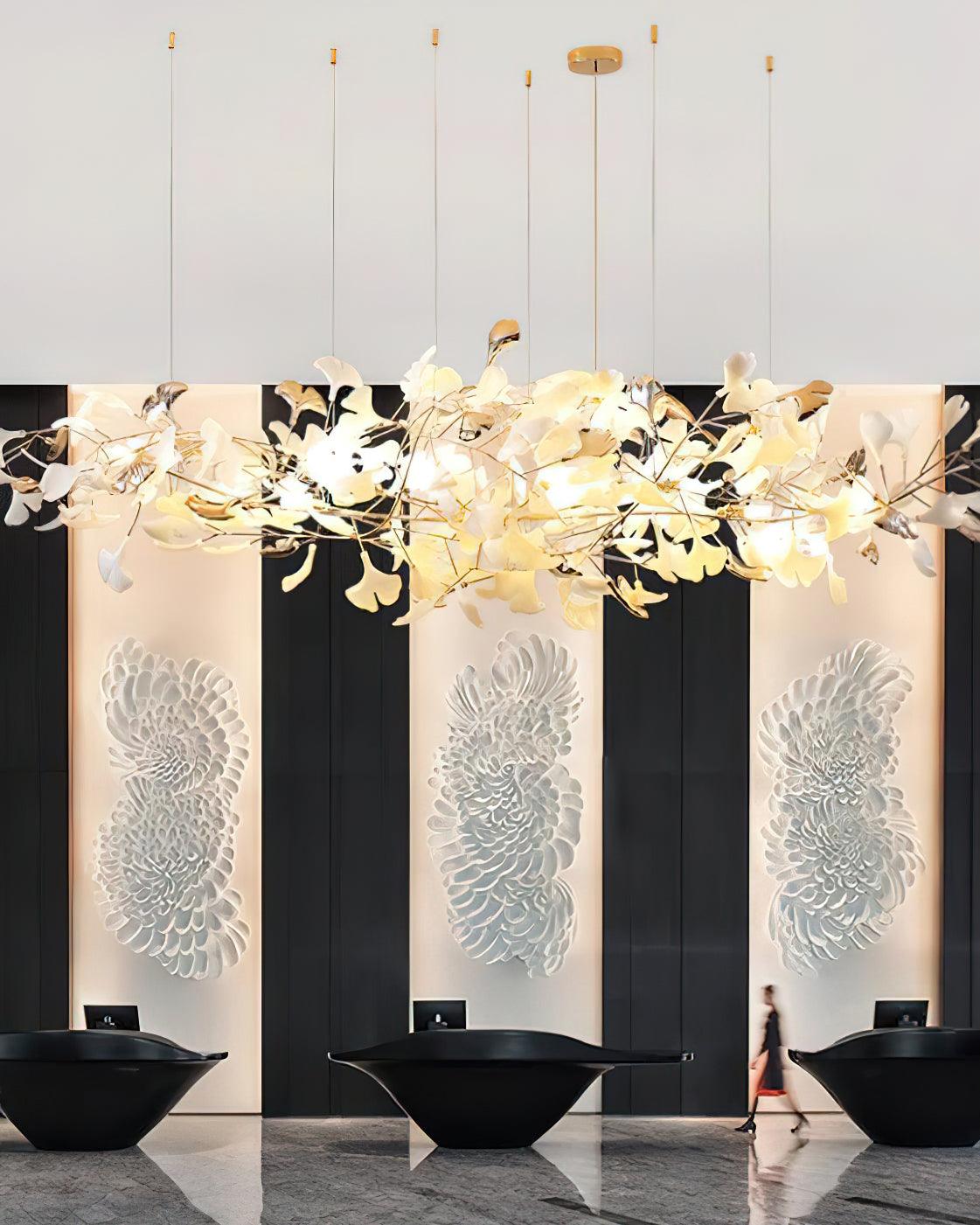 Ginkgo Cloud Chandelier – Ambient Illumination in Luxury Interior Setting View 9