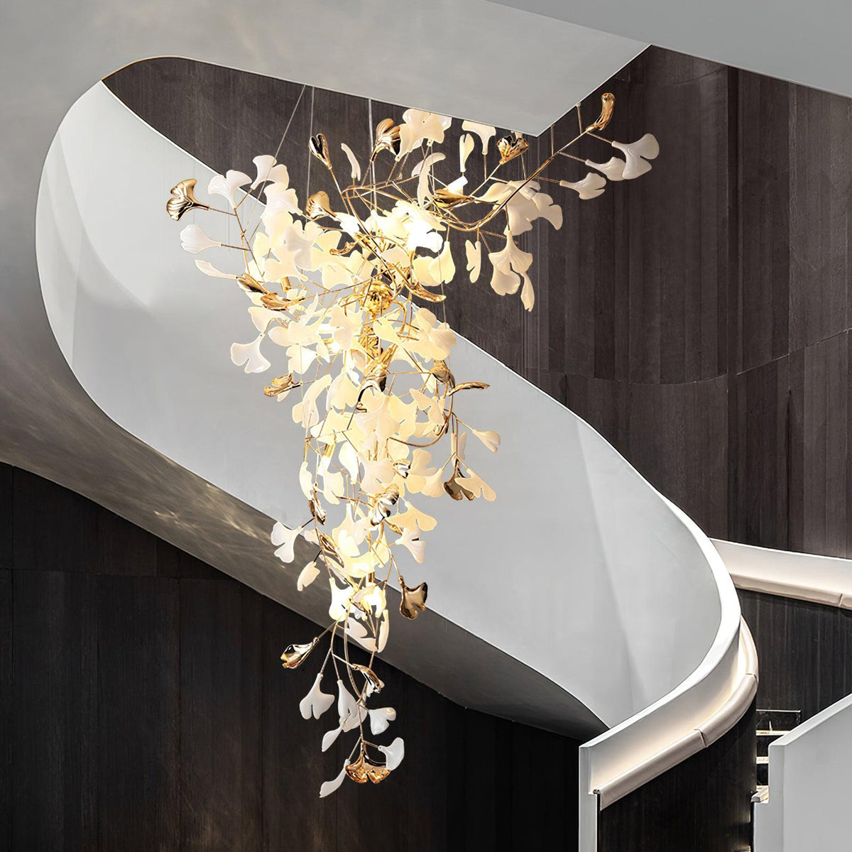 Ginkgo Vine Chandelier – Ambient Illumination in Luxury Interior Setting View 8