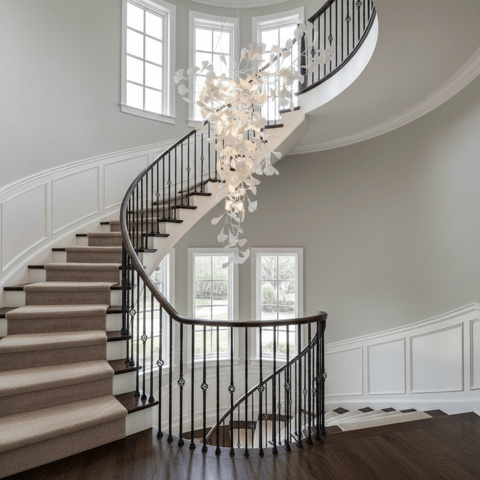 Ginkgo Vine Chandelier – Ambient Illumination in Luxury Interior Setting View 10