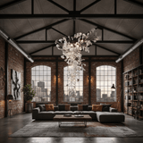 Ginkgo Vine Chandelier – Ambient Illumination in Luxury Interior Setting View 12