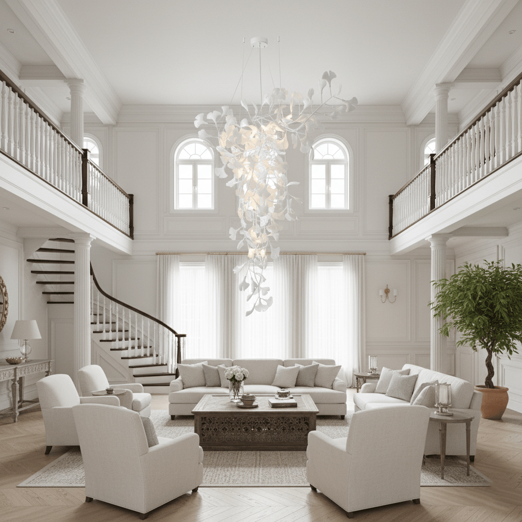 Ginkgo Vine Chandelier – Ambient Illumination in Luxury Interior Setting View 13