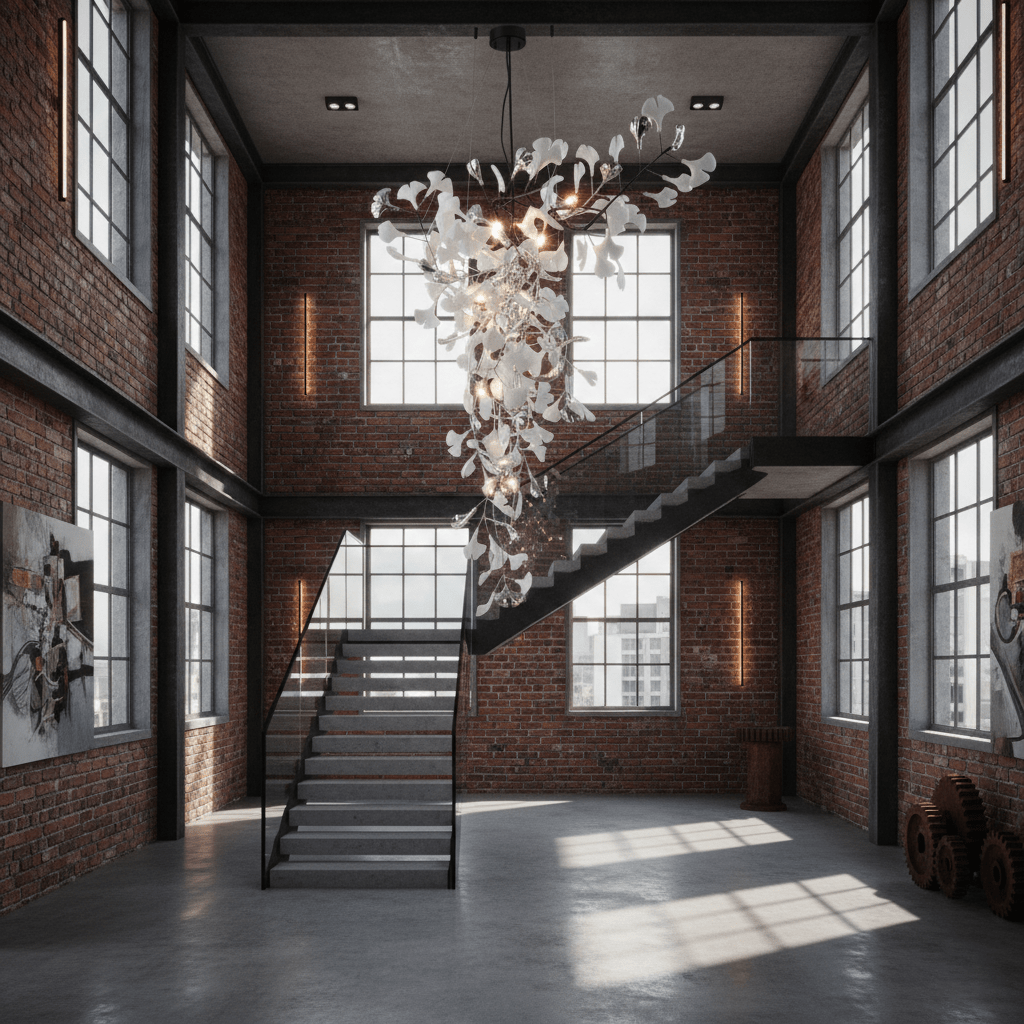 Ginkgo Vine Chandelier – Ambient Illumination in Luxury Interior Setting View 14