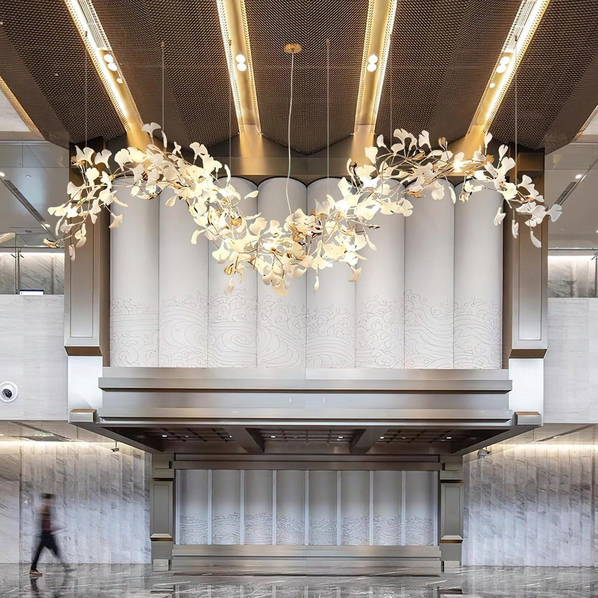 Ginkgo Vine Chandelier – Ambient Illumination in Luxury Interior Setting View 7