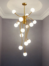 Caroline Curated Mouth-Blown Frosted Glass Chand – handcrafted surface texture