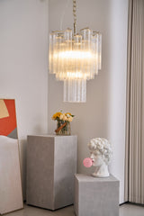 Giselle Glass Curated Mouth-Blown Frosted Glass – spatial dining room perspective