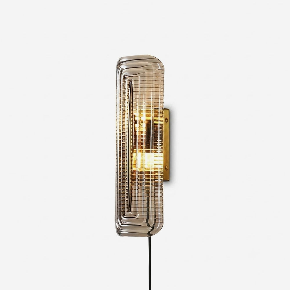 Glacium Plug-in Cast Glass Sconce – Mouth-Blown Frosted Glass Wall Sconce